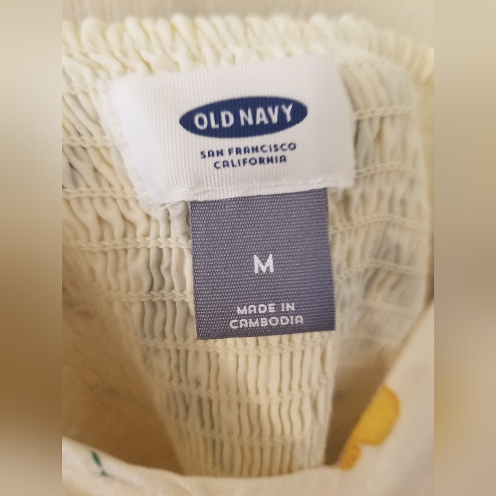 Cream floral midi dress, size M - Picture 6 of 11